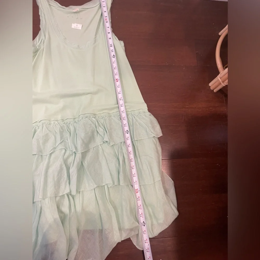 nwt J. Crew Mint Green Sleeveless tank tiered Dress small vintage